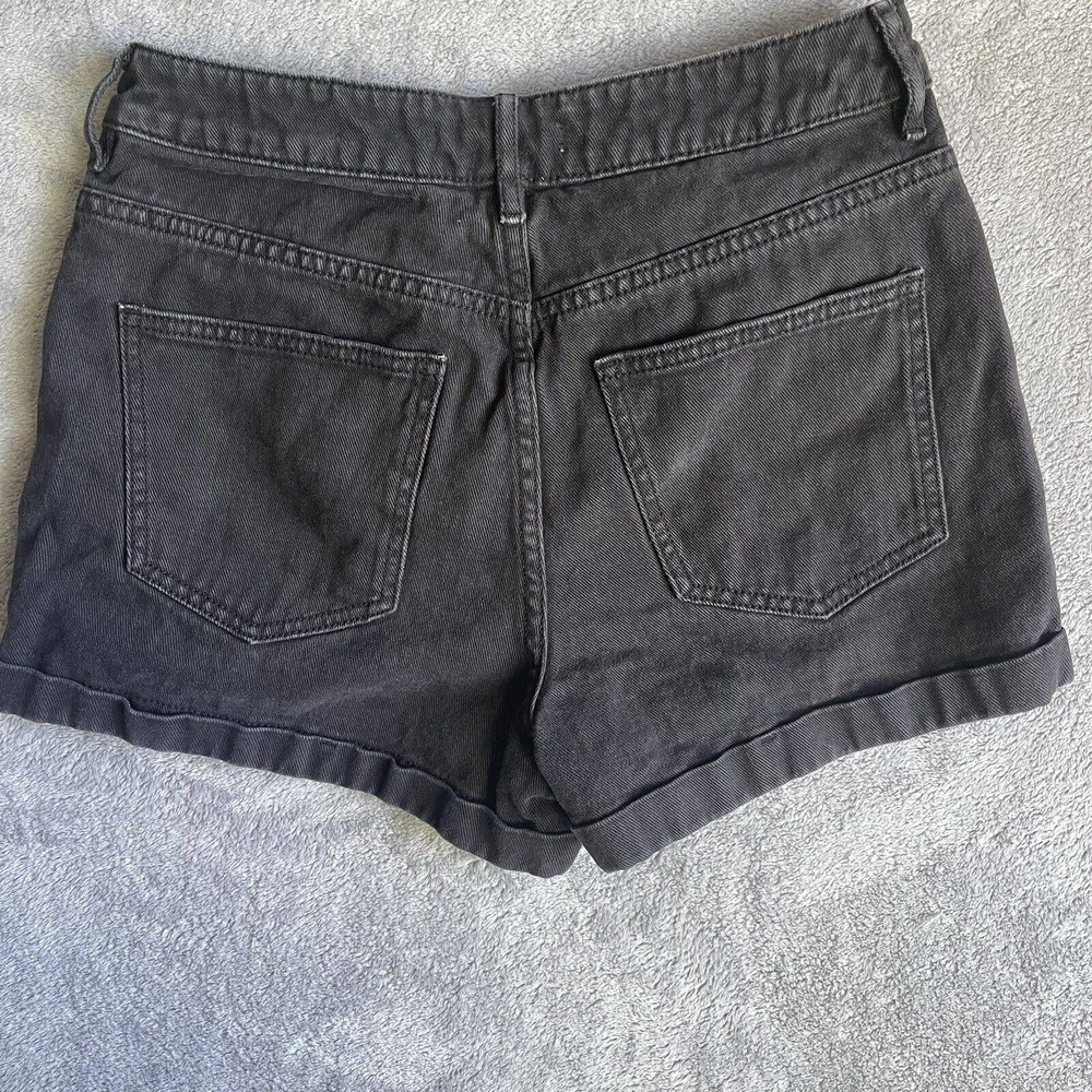 Pacsun Shorts Womens 27 Black Denim Mom Shorts High Rise Preppy Festival Beach - Picture 10 of 12